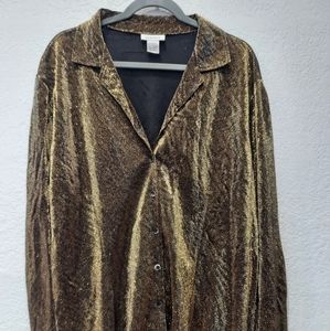 Avenue Gold Metallic Blouse